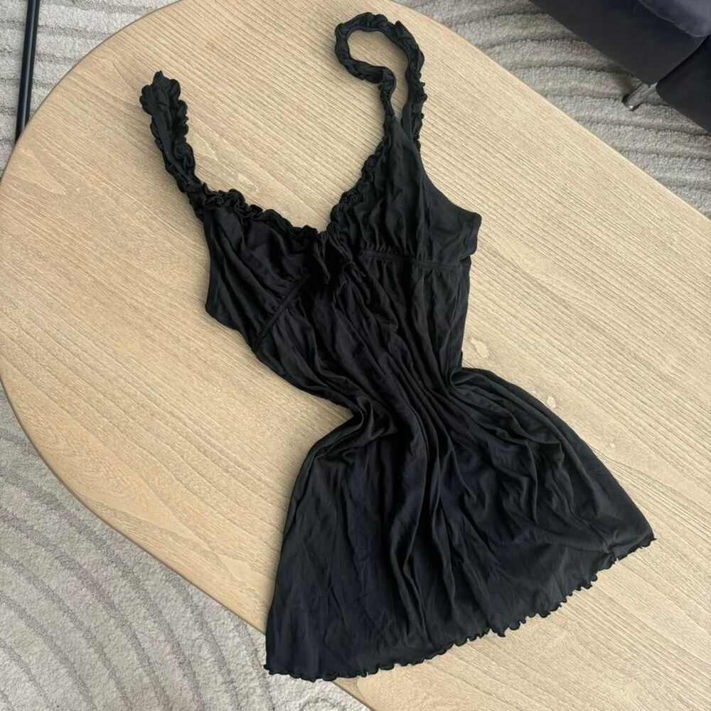 Smart and Sexy Black Lingerie Slip Dress XXL